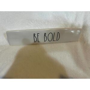 Rae Dunn Desk Sign Be Bold Plaque Paperweight Office Collection Magenta 8"